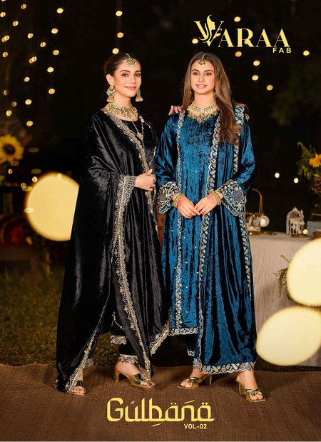 Gulbano Vol 2 By Varaa Viscose Velvet Dress Material Wholesalers In Surat
